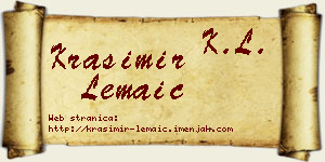 Krasimir Lemaić vizit kartica